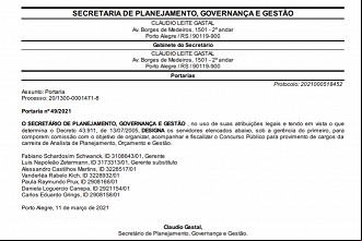 Comissão organizadora concurso SPGG RS 2021 formada Comissão organizadora concurso SPGG RS 2021 formada