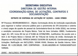 Concurso CGU terá FGV na banca Concurso CGU terá FGV na banca