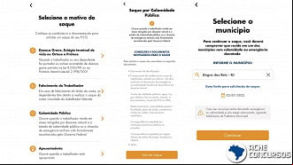 Solicitação do saque calamidade pode ser feita no app FGTS. Imagem: Ache Concursos.