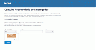 Site da Caixa permite consulta a certidão de regularidade do FGTS, Imagem: Reprodução/Caixa