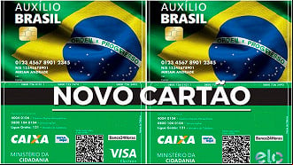 Novo Cartão do Auxílio Brasl - Fonte: Ministério da Cidadania Novo Cartão do Auxílio Brasl - Fonte: Ministério da Cidadania