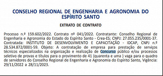 Concurso CREA ES: Banca definida Concurso CREA ES: Banca definida