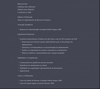 Créditos: Reprodução/ChatGPT Créditos: Reprodução/ChatGPT