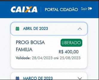 Portal Cidadão mostra valor do Bolsa Família em abril