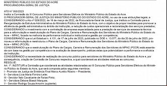 MP-AC anuncia comissão organizadora para novo concurso público MP-AC anuncia comissão organizadora para novo concurso público