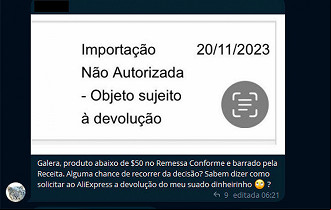 Consumidores que compraram no AliExpress estão tendo produtos devolvidos pela Receita Federal - Foto: divulgação Consumidores que compraram no AliExpress estão tendo produtos devolvidos pela Receita Federal - Foto: divulgação