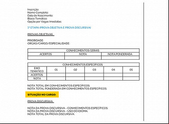Como será o resultado do CNU - bloco 1 a 7 Como será o resultado do CNU - bloco 1 a 7