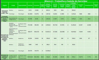 Candidatos inscritos no Bloco 4 do CNU - Divulgação MGI Candidatos inscritos no Bloco 4 do CNU - Divulgação MGI